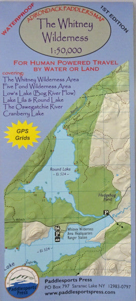 Adirondack Paddler's Map - Whitney Wilderness